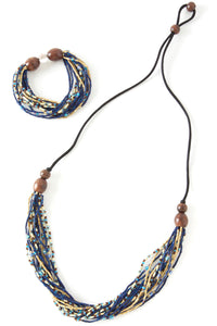 Sky Multi-Strand Zulugrass Necklace Default Title