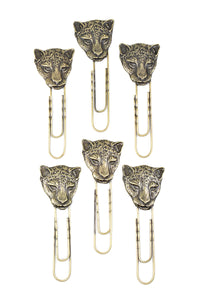 Sets of Six Oversize Brass Paperclips