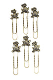 Sets of Six Oversize Brass Paperclips