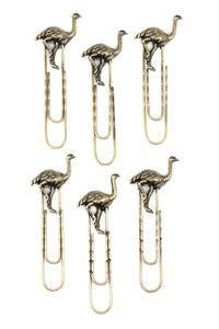Sets of Six Oversize Brass Paperclips