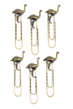 Sets of Six Oversize Brass Paperclips