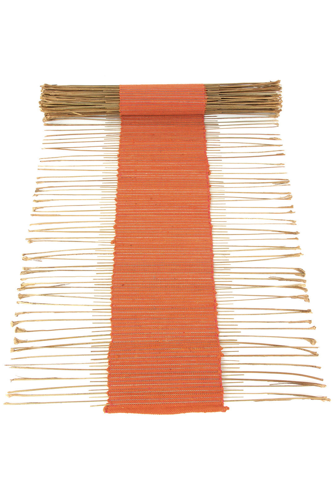 Spicy Orange Twig & Mudcloth Table Runner