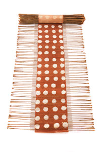 Brown and White Polka Dot Twig Runner