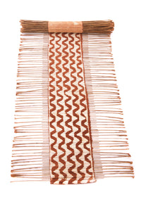 Brown and White Waves Twig Runner