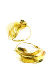Modern Twirled Brass Fulani Earrings Medium Brass Fulani Earrings