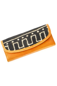 Bogolan & Leather Long Wallets from Mali