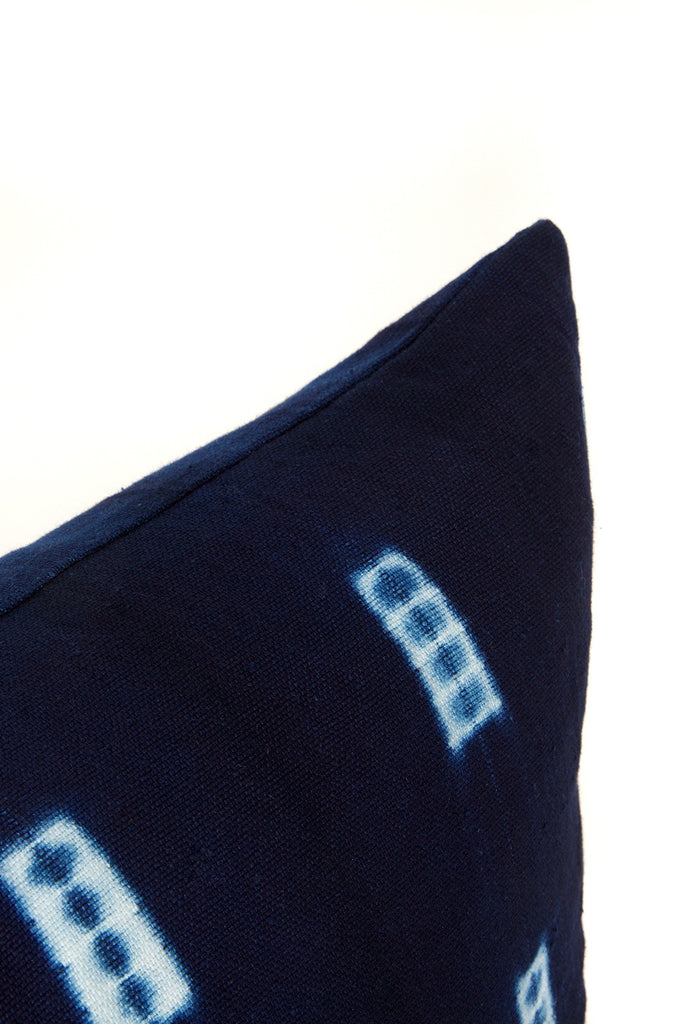 African Indigo Resist Dyed Pillow with Insert Default Title