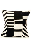 Black & White Geometric Blocks Throw Pillow - Assorted Patterns Default Title