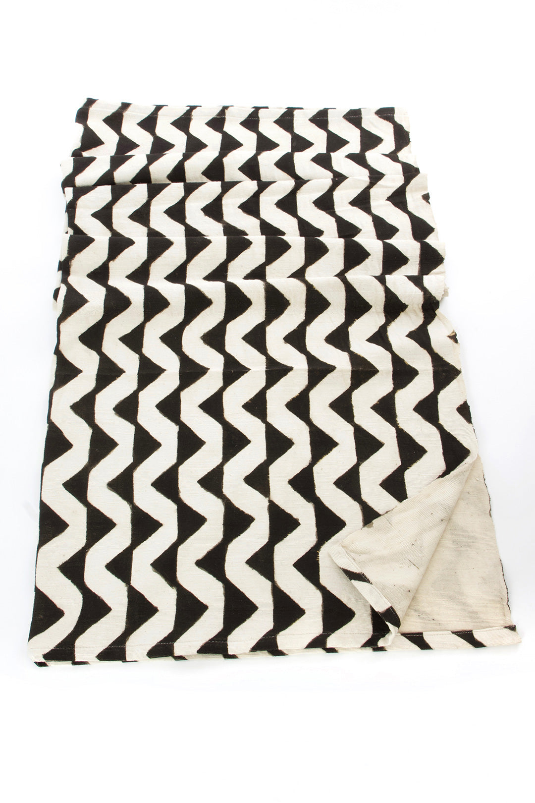 Triangle Stripes Organic Cotton Mud Cloth Throw Default Title
