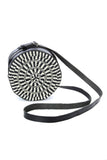 Round Ink Spiral Sisal & Leather Purse Default Title