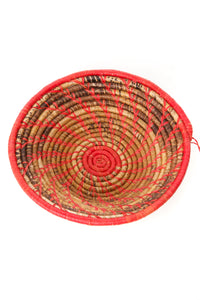 Red Raffia & Natural Banana Leaf Sata Basket Default Title