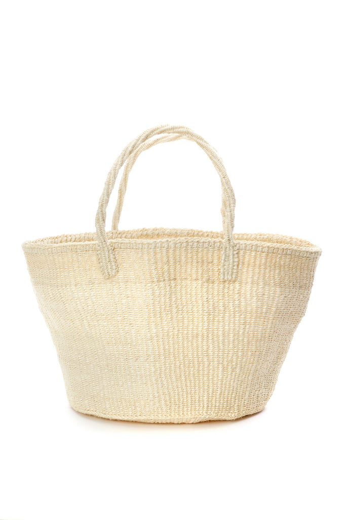Classic Sisal Grass Tote in Linen White Default Title