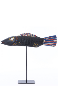 Malian River Fish Wood Carving