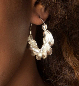 Sterling Silver Twirl Earrings from Mali - Jewelry Handmade in Africa - Swahili Modern - 1