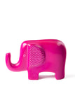 Pink Zig-Zag Soapstone Elephant