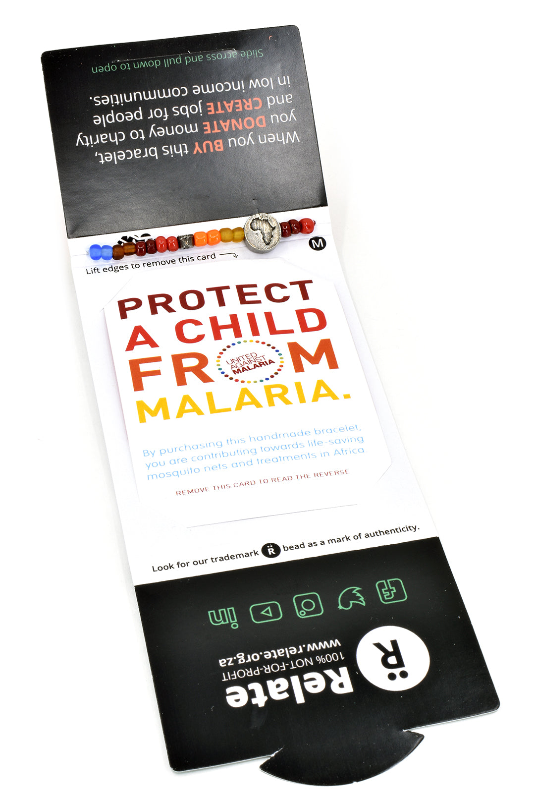 Protect a Child from Malaria South African Relate Cause Bracelet