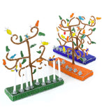 Orange African Tree of Life Beaded Hanukkah Menorah