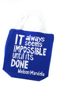 Cerulean "Impossible Until Done" Nelson Mandela Tote Default Title