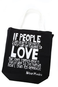 "Love Comes More Naturally" Nelson Mandela Tote Default Title