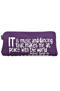 AMELIA HIDING Violet "Music and Dancing" Nelson Mandela Pouch Violet "Music and Dancing" Nelson Mandela Pouch