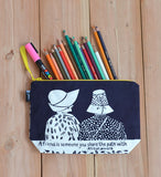 "A Friend is Someone You Share the Path With" African Proverb Pouch
