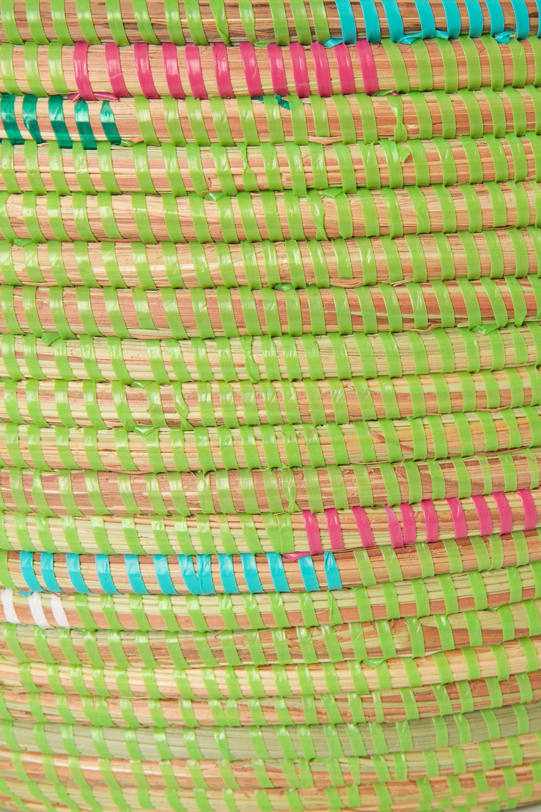 Flat Lidded Spring Basket with Multi Color Swirl Default Title