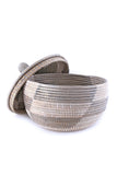 Silver African Lidded Storage Basket Default Title