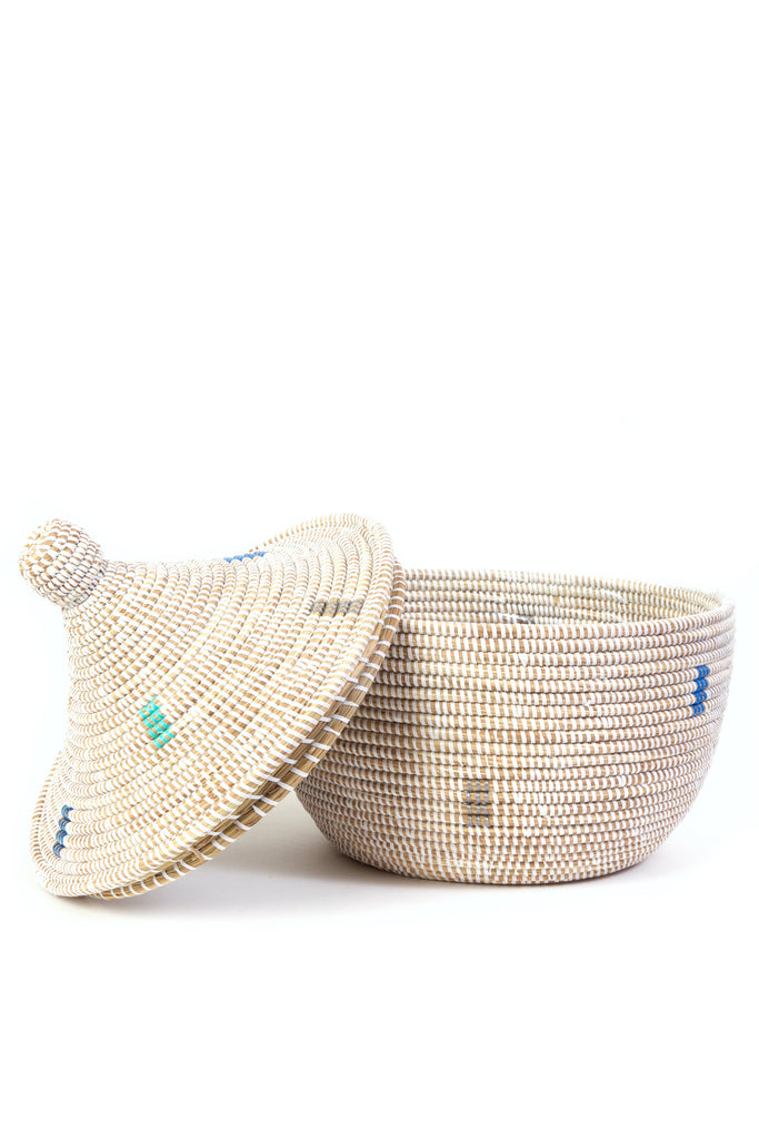 Blue Dot African Warming Basket
