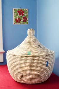 Blue Dot African Warming Basket