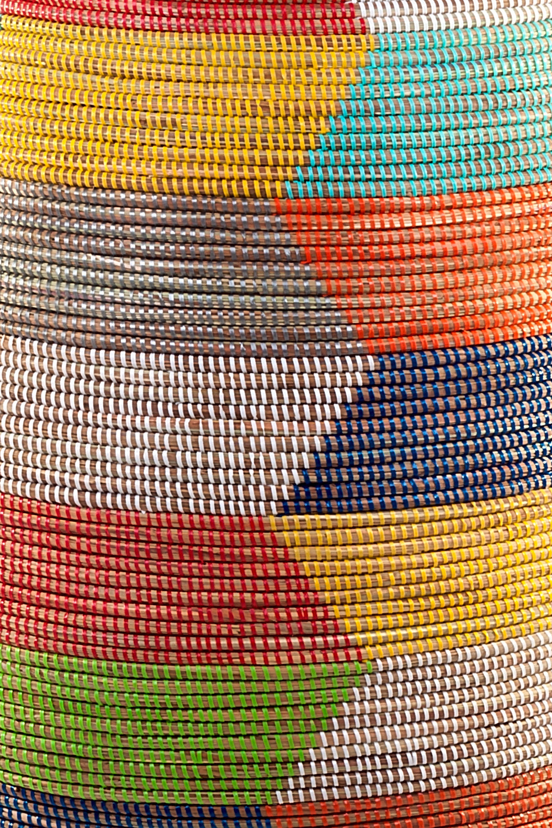 Oversized Rainbow Herringbone Basket Default Title