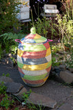 Oversized Rainbow Herringbone Basket Default Title