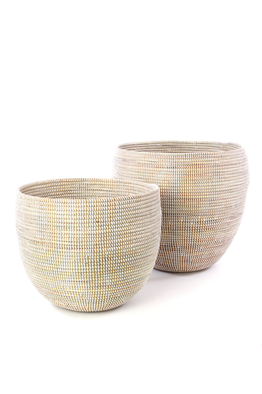 Set of Two White Deep Nesting Baskets Default Title
