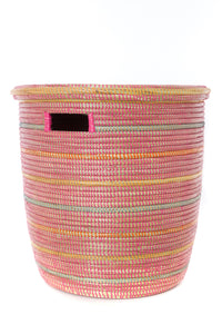 Sunrise Stripes Flat Lid Hamper Basket