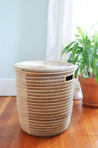 Cream & Nutmeg Flat Lid Hamper Basket