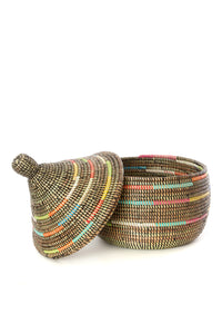 Black Warming Basket with Colorful Prism Spiral Default Title
