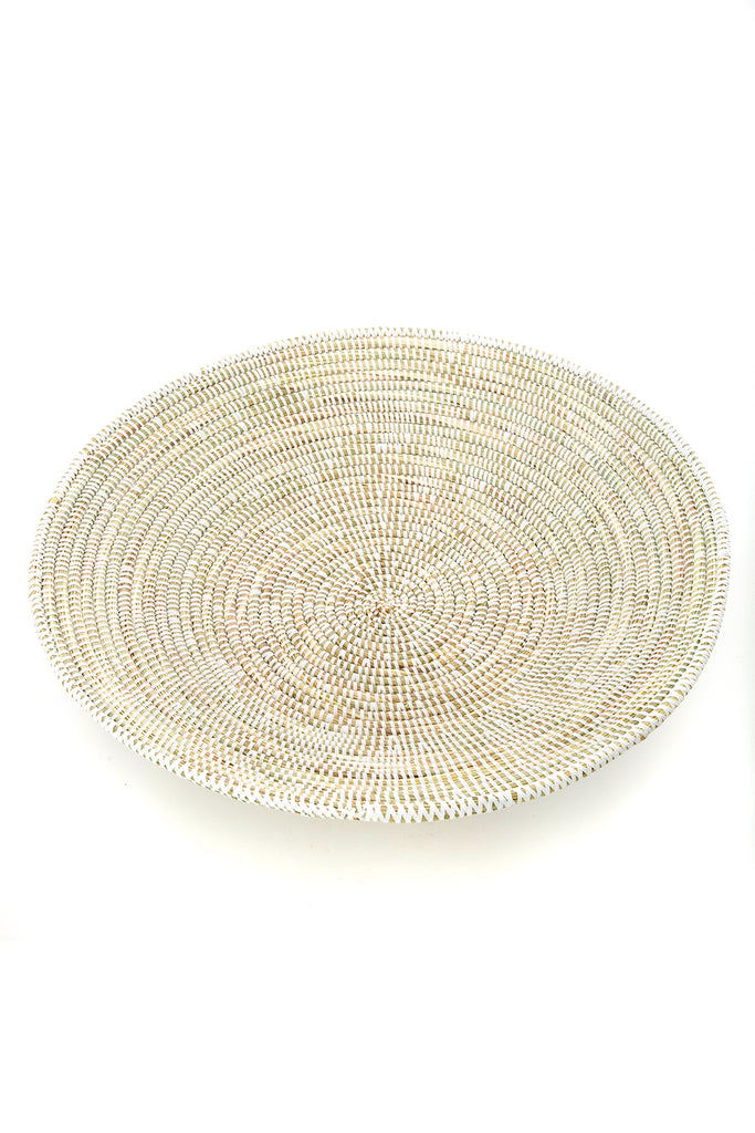 Large White Grain Table Basket from Senegal
