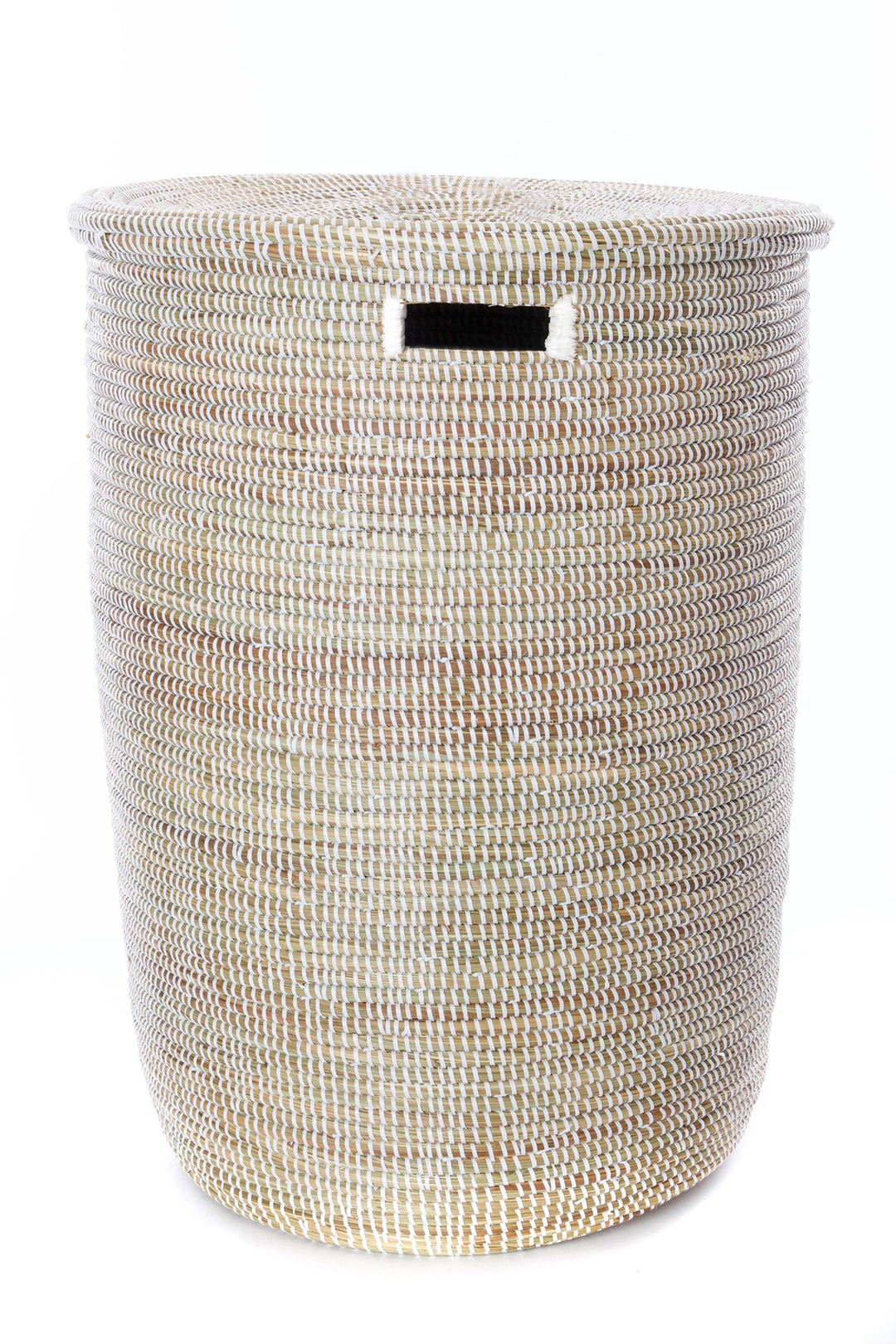 Set of Three Solid White Classic Hampers