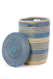 Set of 3 Ebb & Flow Striped Flat Lid Hamper Baskets Default Title