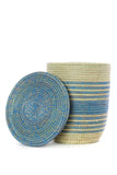 Set of 3 Ebb & Flow Striped Flat Lid Hamper Baskets Default Title