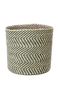 Black & Natural Maila Milulu Reed Basket