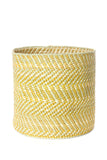 Yellow & Natural Maila Milulu Reed Basket Medium Yellow & Natural Milulu Basket