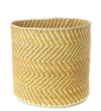 Yellow & Natural Maila Milulu Reed Basket
