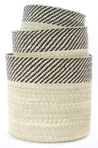 Black & Natural Kupanda Iringa Baskets Small Basket