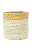 Yellow & Natural Kupanda Iringa Baskets Medium Basket