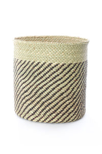 Iringa Milulu Baskets with Diagonal Black Stripes