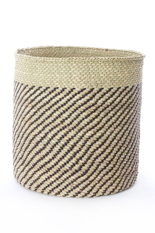 Iringa Milulu Baskets with Diagonal Black Stripes