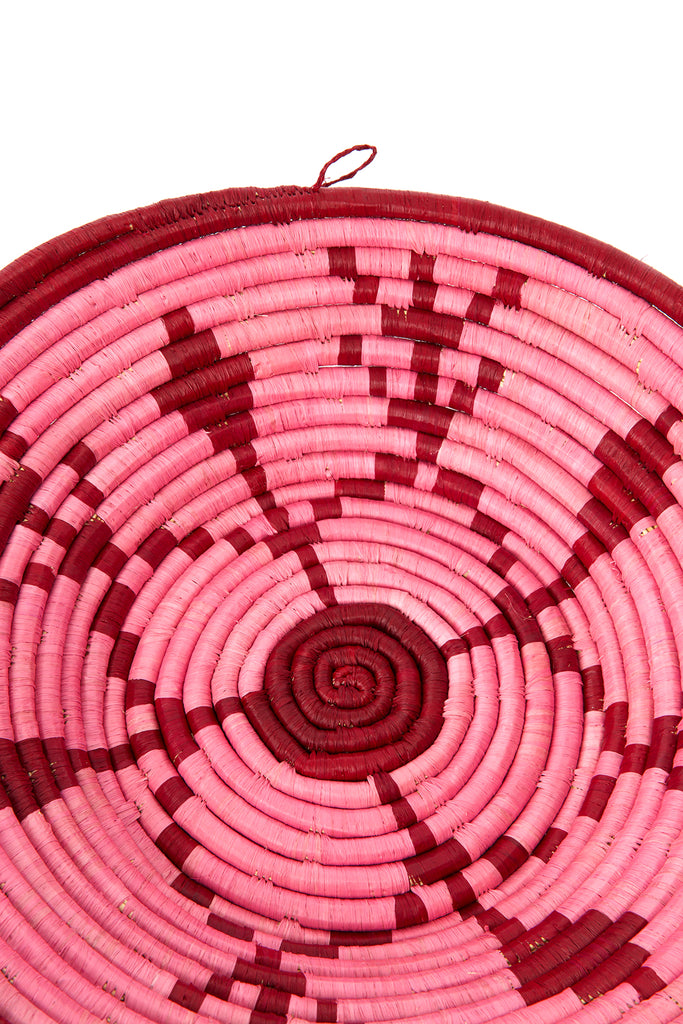 Rose Meadow Coiled Raffia Basket