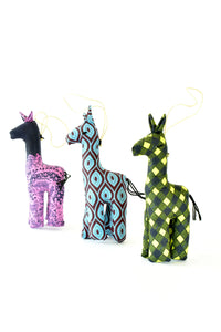 Betty's Kitenge Cloth Giraffe Ornament