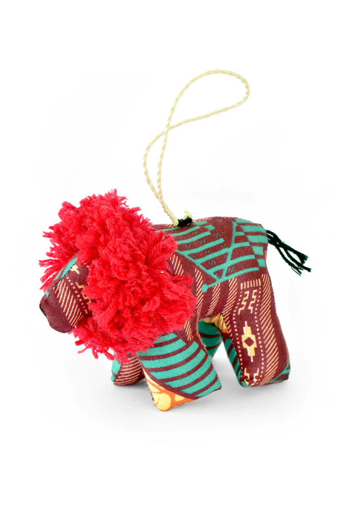Betty's Kitenge Cloth Lion Ornament
