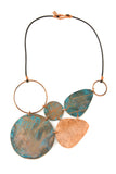 F.R.E.E. Woman Zambian Copper Viridian Leaf Necklace Default Title